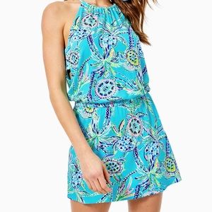 Lilly Pulitzer Gianni Skort Romper in Bermuda Blue - Size Medium
